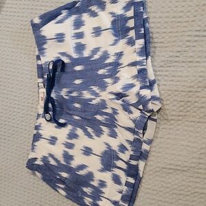 Vineyard Vines Blue/White Tie Dye Drawstring Button Fly Cotton Shorts 2 (#20)